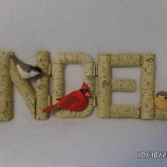 Marjolein Bastin Birch Bird NOEL Christmas Sign - Picture 1 of 12